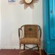 Fauteuil en osier vintage