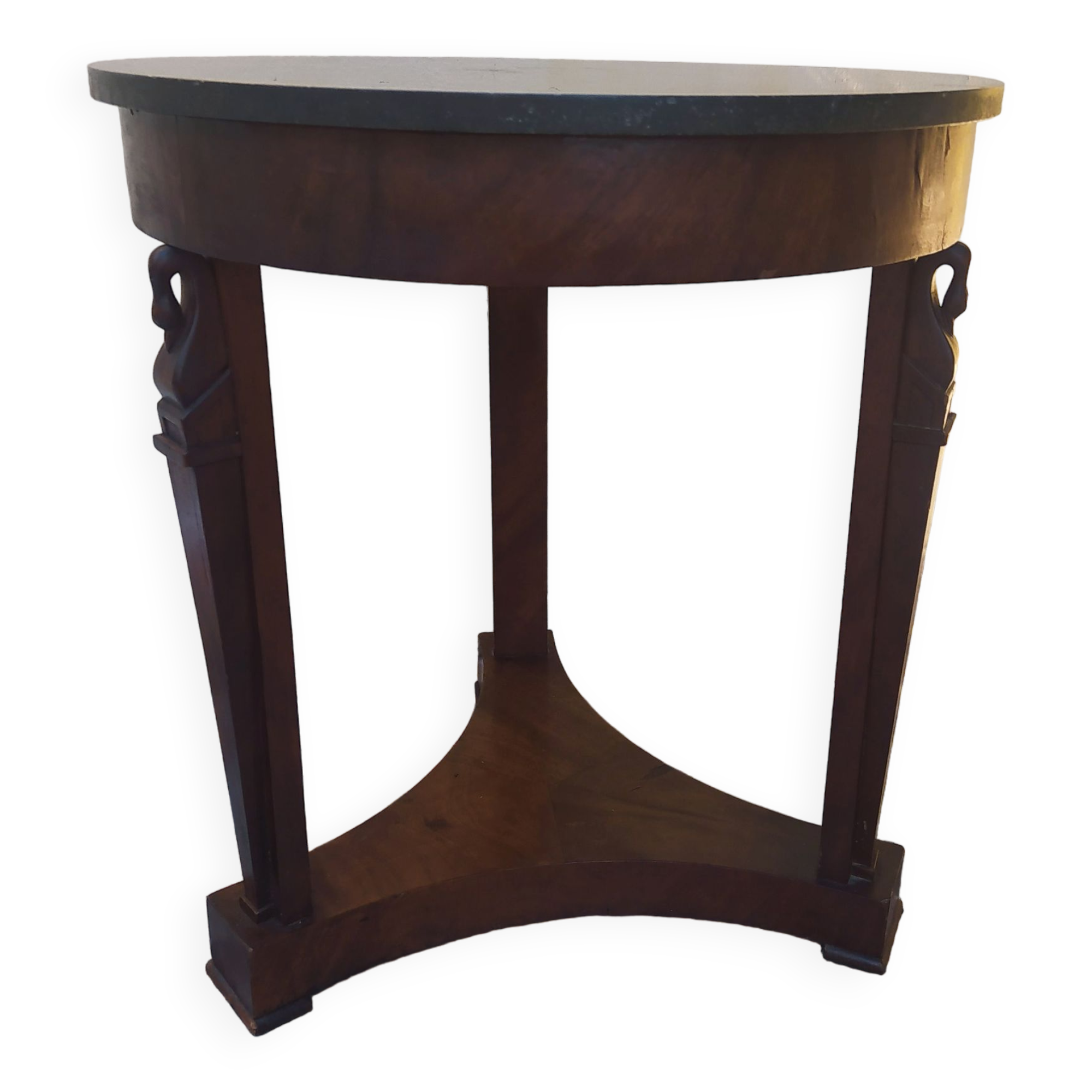 pedestal table Empire mahogany and marble period