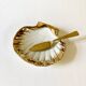 Antique Limoges ceramic butter dish and knife in their original case. Circa 1950
