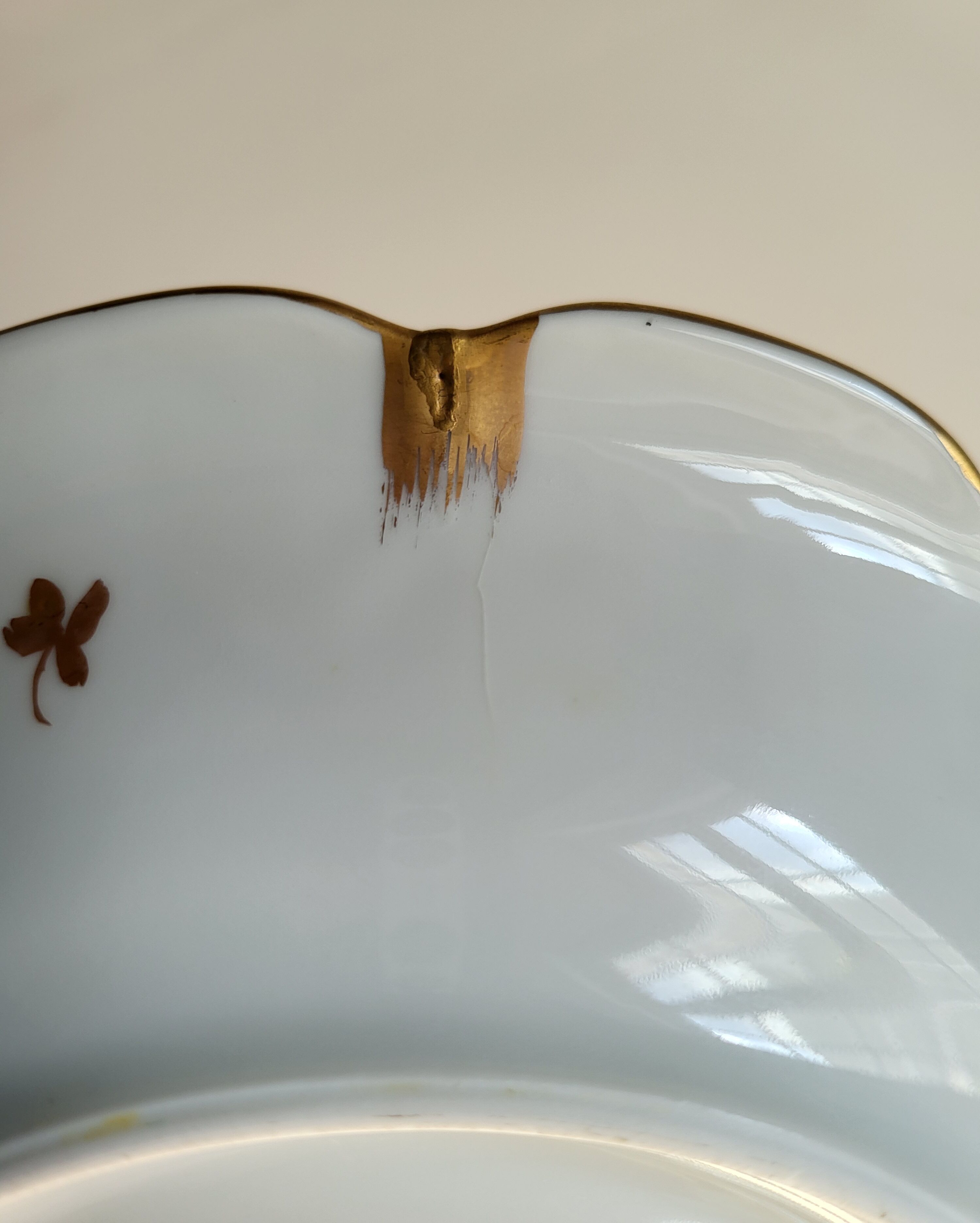 4 Dessert Plates in Old Paris Porcelain
