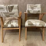 Paire de fauteuils bridge