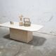 Table basse vintage en travertin