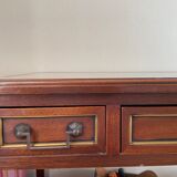 Very nice mahogany and green leather desk