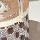 Vintage Cut Crystal Biscuit Box / Ice Bucket with Silver-Plated Lid and Handle