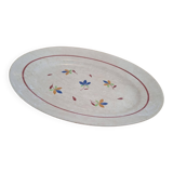 Oval earthenware plate Gien – Anthéor model – Hand-painted decoration