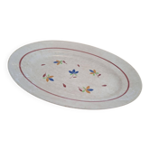 Oval earthenware plate Gien – Anthéor model – Hand-painted decoration
