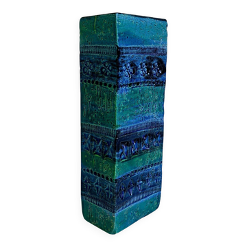 Aldo Londi for Bitossi "Rimini Blu" vase in Etruscan revival ceramic, 1960s.