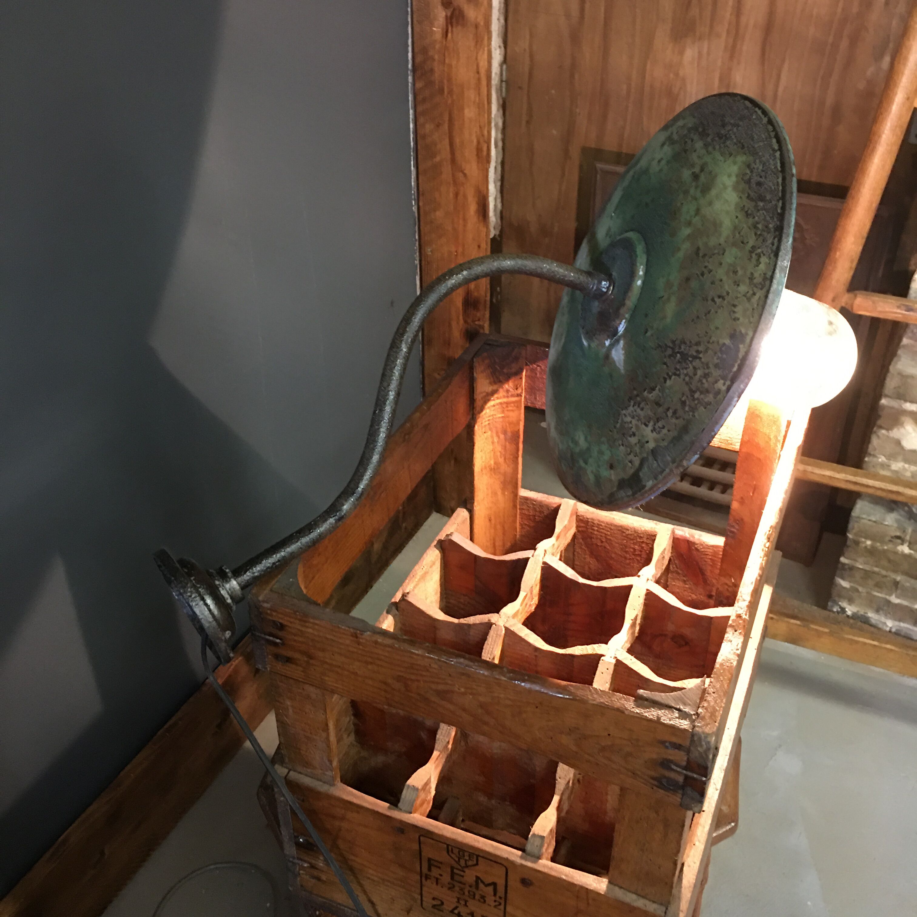Old gooseneck lamp
