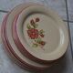 Set of pink earthenware plates Saint-Amand model Charme