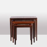 Set of 3 “nesting” tables with “Baca” motif. 1960s.