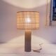 Lampe grès et rabane
