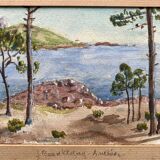 Paintings lot 4 Watercolors Travel diary Gar 1936