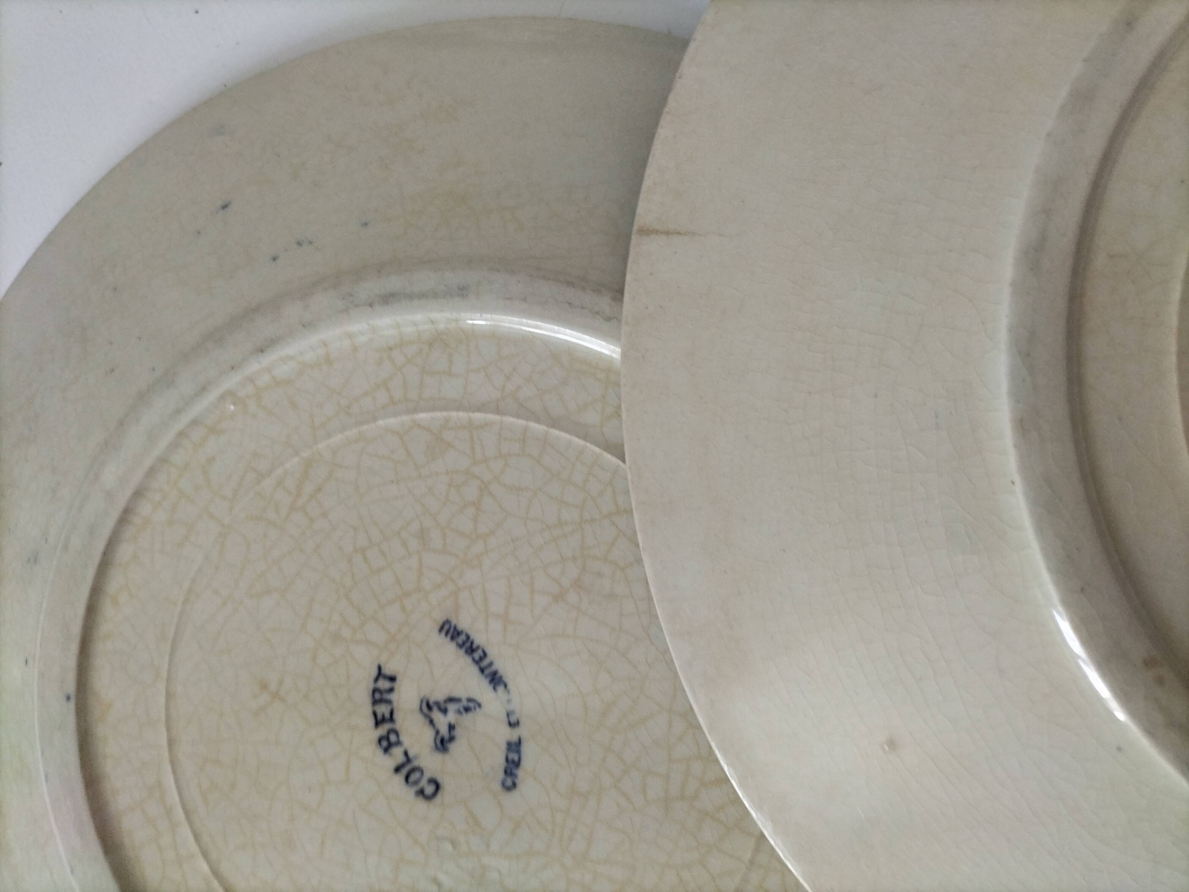 5 plates Creil and Montereau model Colbert – Ironstone 1890-1895