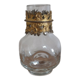 Charming little bulb vase 1900 gilded brass frame