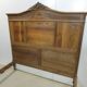 Lit  140 cm en noyer blond massif