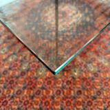 Design coffee table in glass & metal