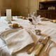 Serviette de table brodée Monogramme HS