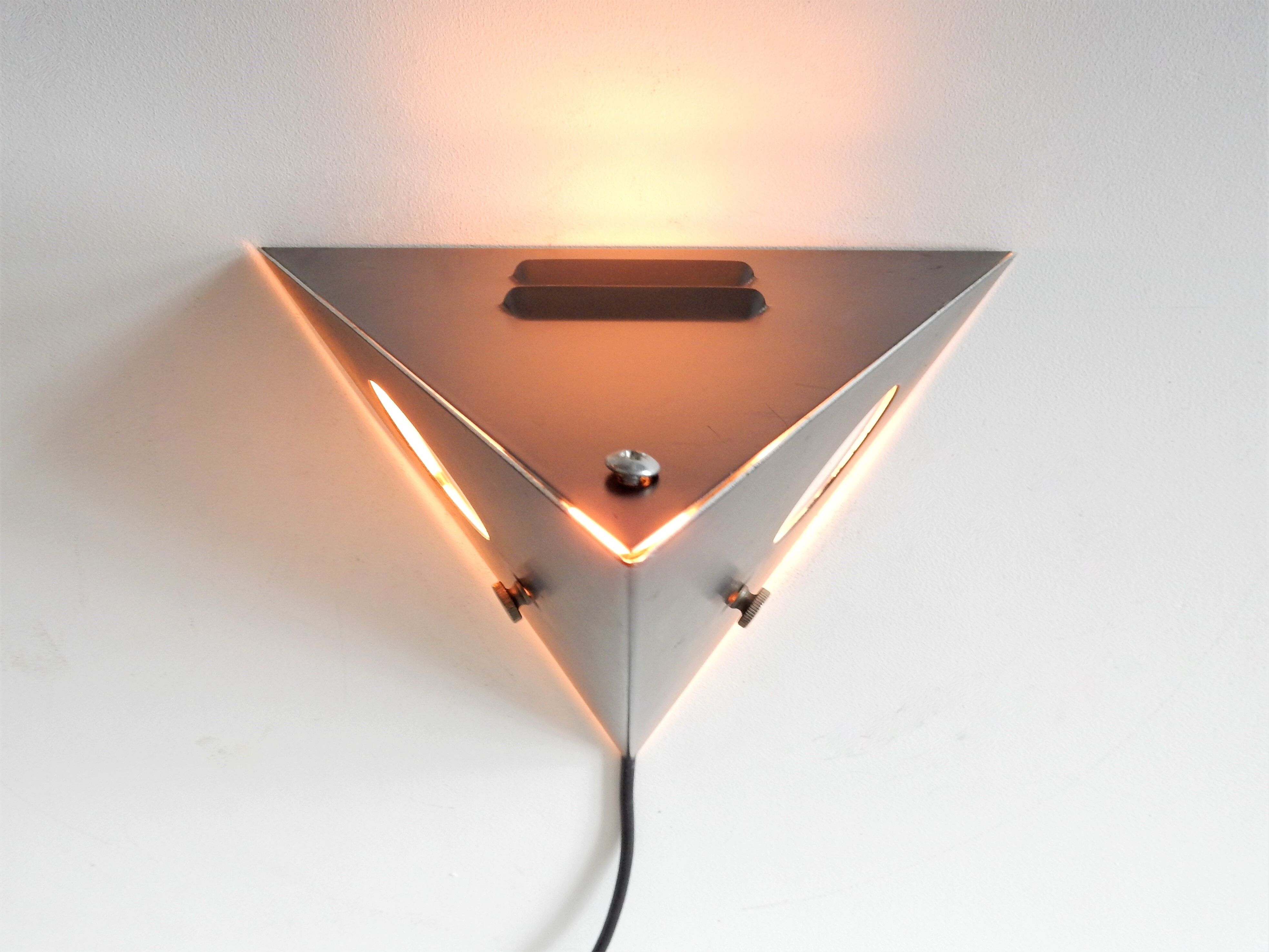 Mid-century dutch black metal night owl sconce from Raak, 1960s