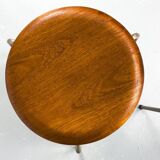 Tabouret Dot en teck, par Arne Jacobsen pour Fritz Hansen, années 1950, lot de 2