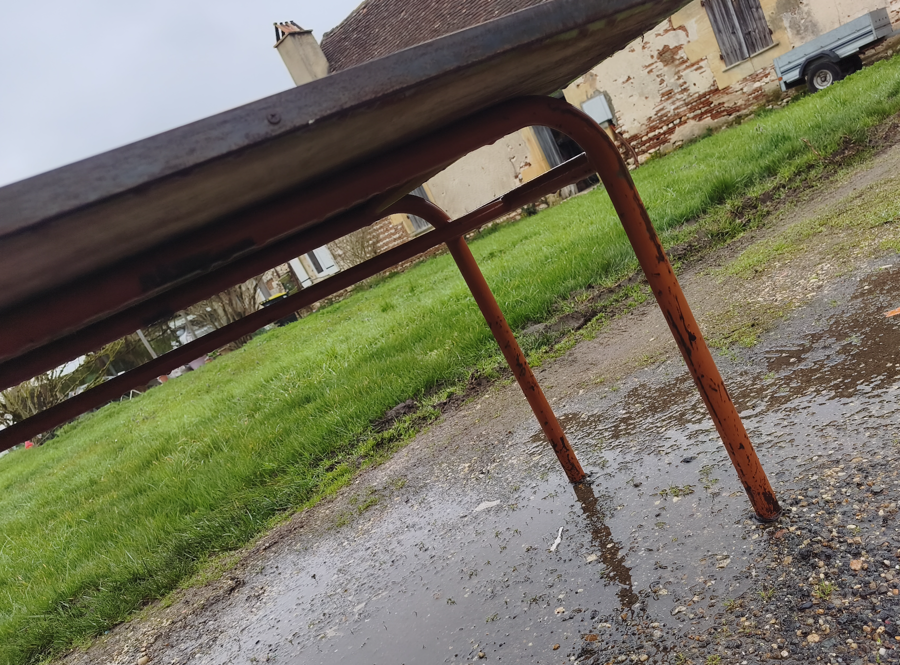 Industrial Table Iron and Wood
