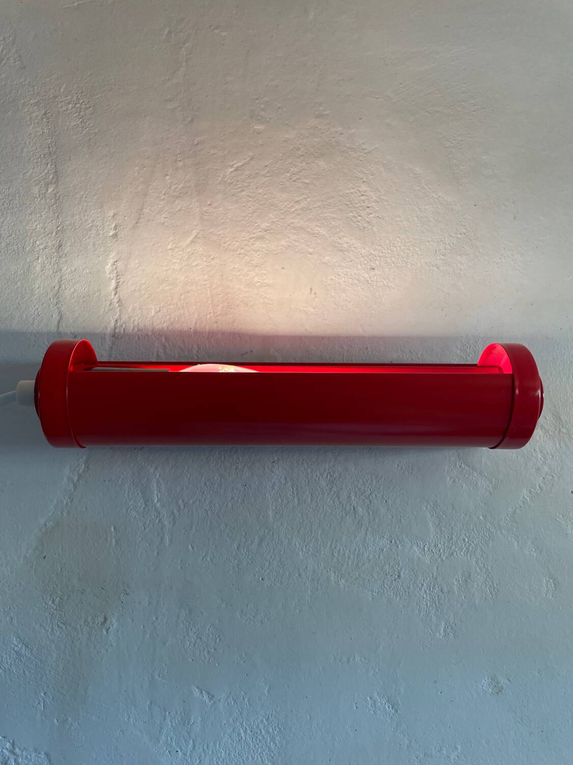 Red metal wall light