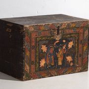 Antique Chinese chest painted in pine wood – China, circa 1900