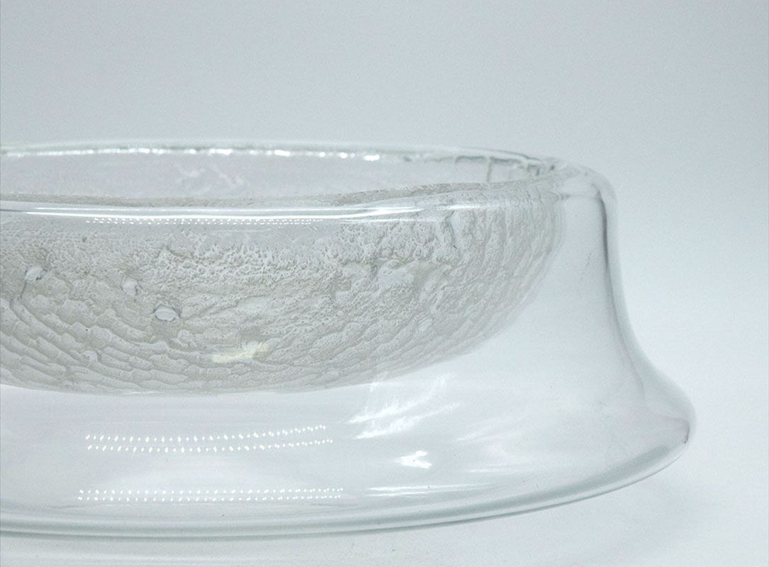 Centre de table en cristal par Tapio Wirkkala pour Littala des années 1970