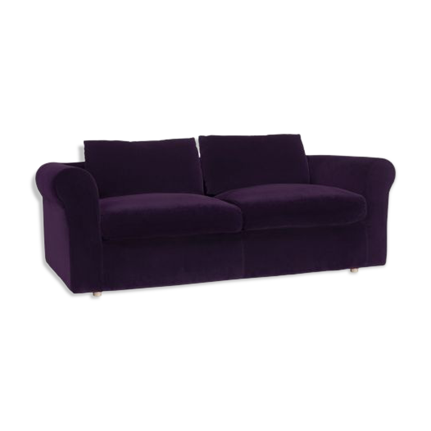 Louis Velvet Eggplant sofa 3-seater Habitat