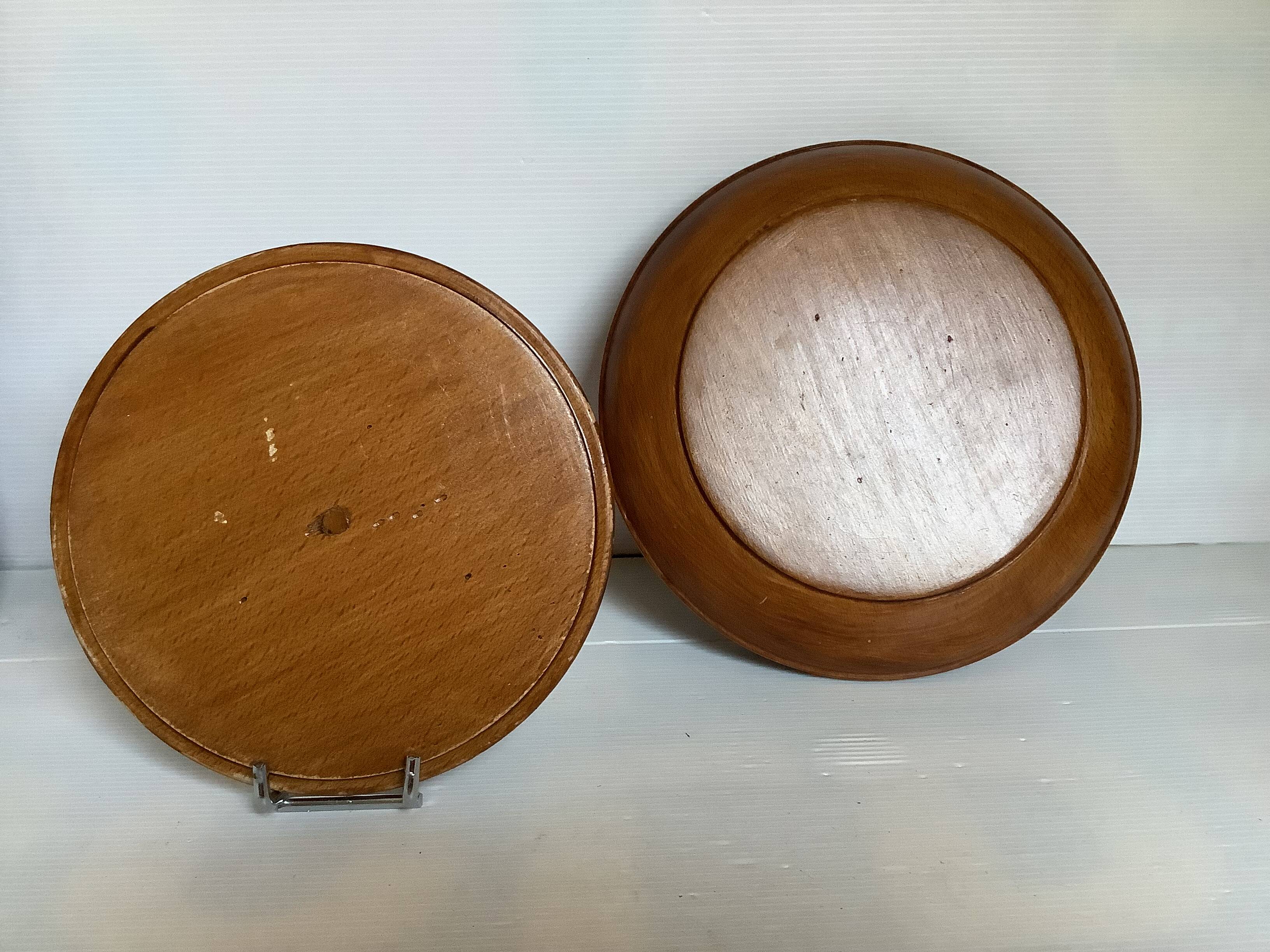 Large Scandinavian wooden box empty pocket