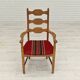 1960s, Danish design, armchair, oak wood, furniture wool.
