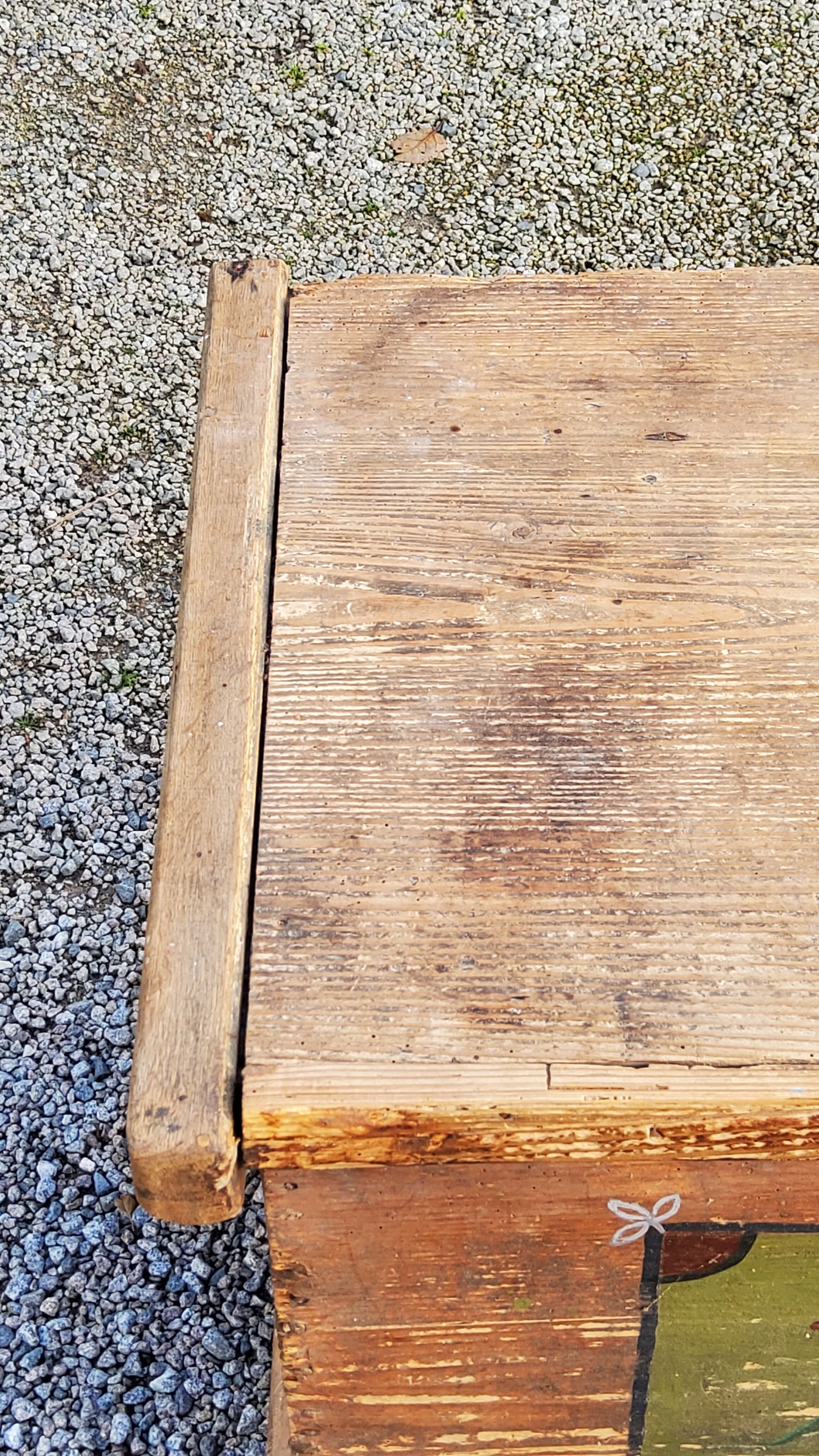 Alsatian polychrome wedding chest eighteenth -nineteenth century