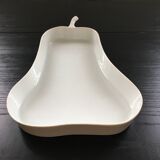 Plat a four blanc forme poire