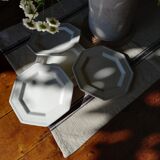 6 white octagonal dessert plates Johnson Brothers Heritage (ø 19.5 cm)