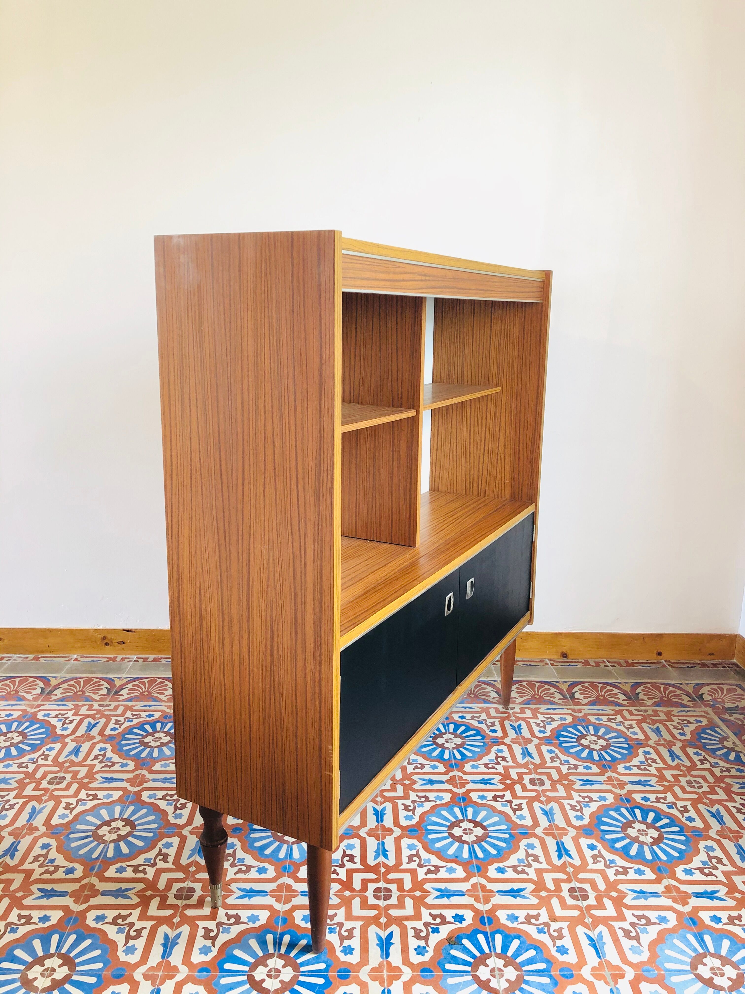 Vintage teak library 1960