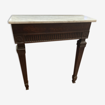 Console marbre et bois