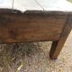 Rustic solid oak coffee table farmhouse initials J C