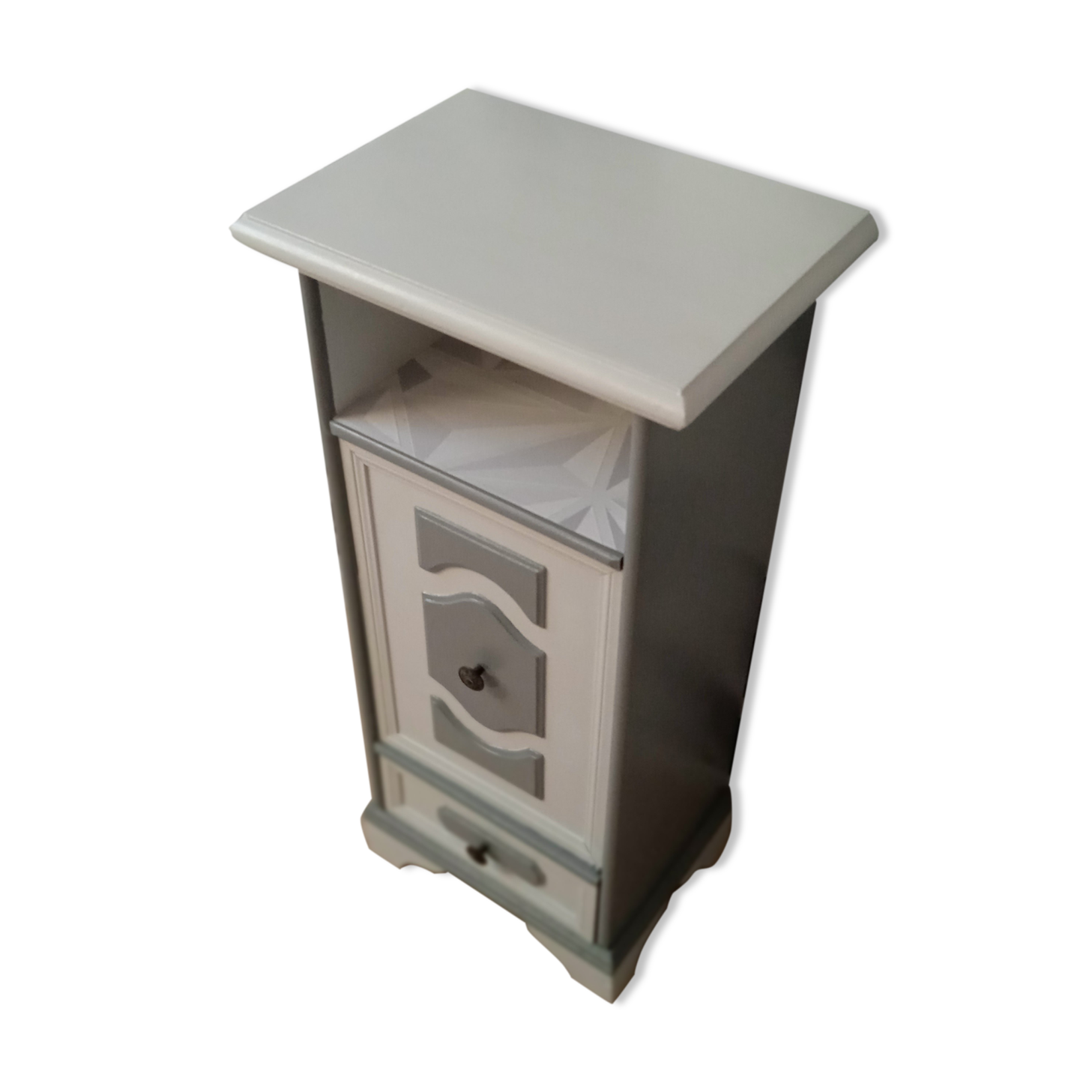 Wooden bedside table