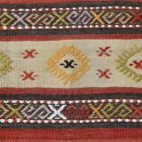 2x10 Kilim Red & Beige Hallway Kilim Runner, 69x316 Cm