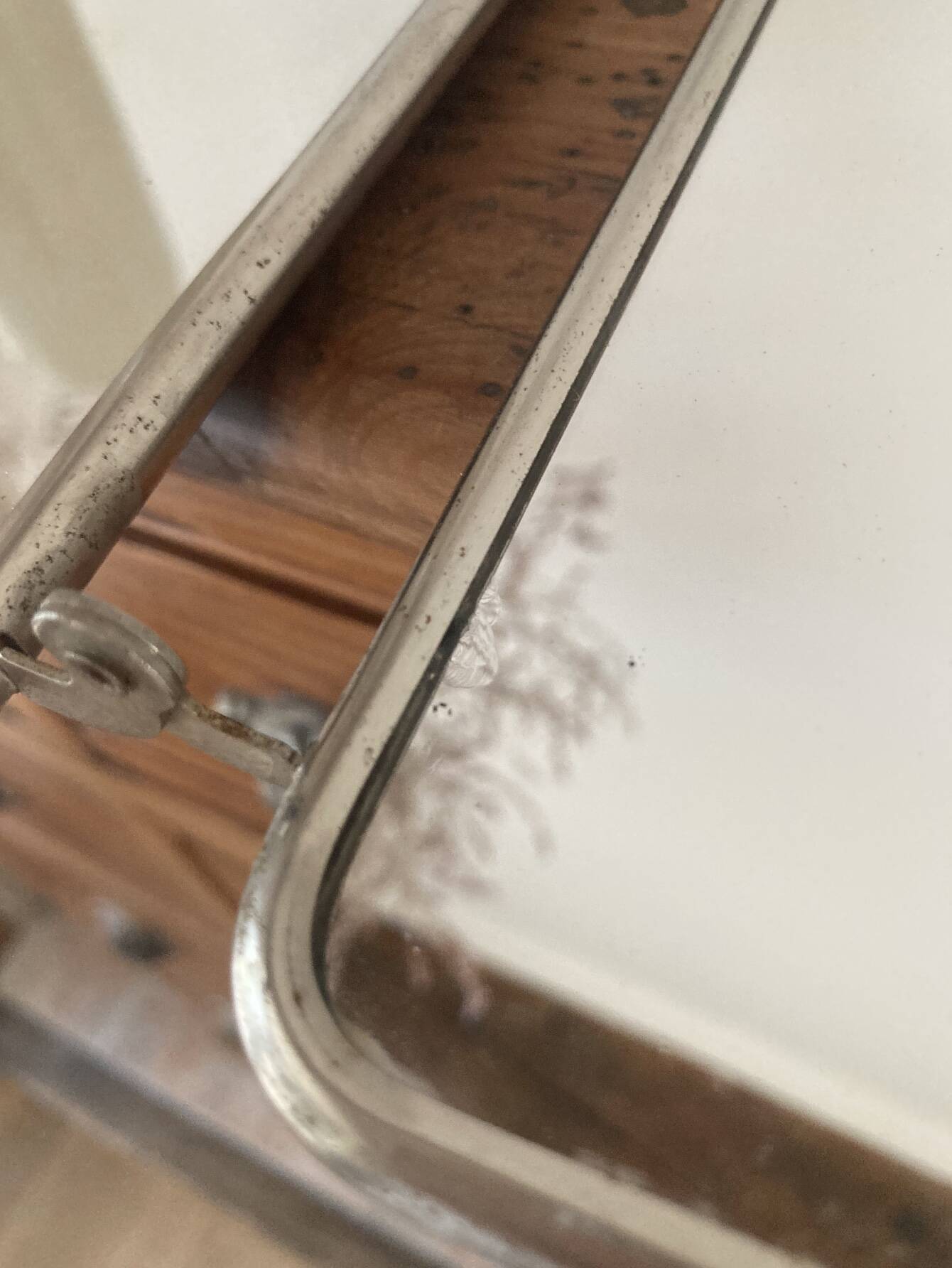 Vintage triptych barber mirror