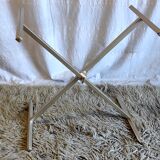 Articulated coffee table gilded metal and glass – 60s/70s