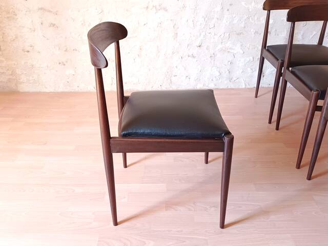 4 chaises scandinaves vintage design 1960 teck