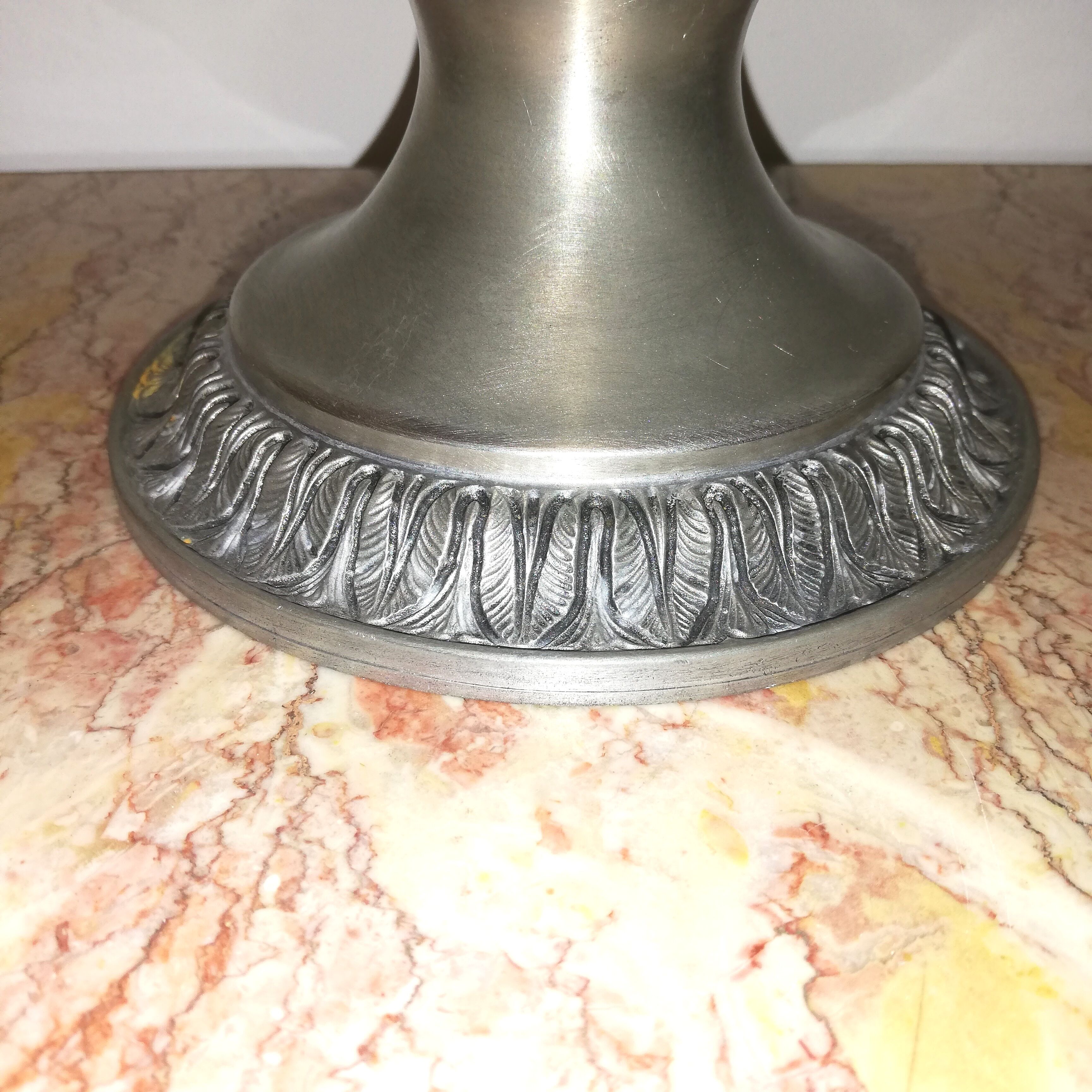 Petwer-Peltro tin pitcher with "Chimera Head" handle