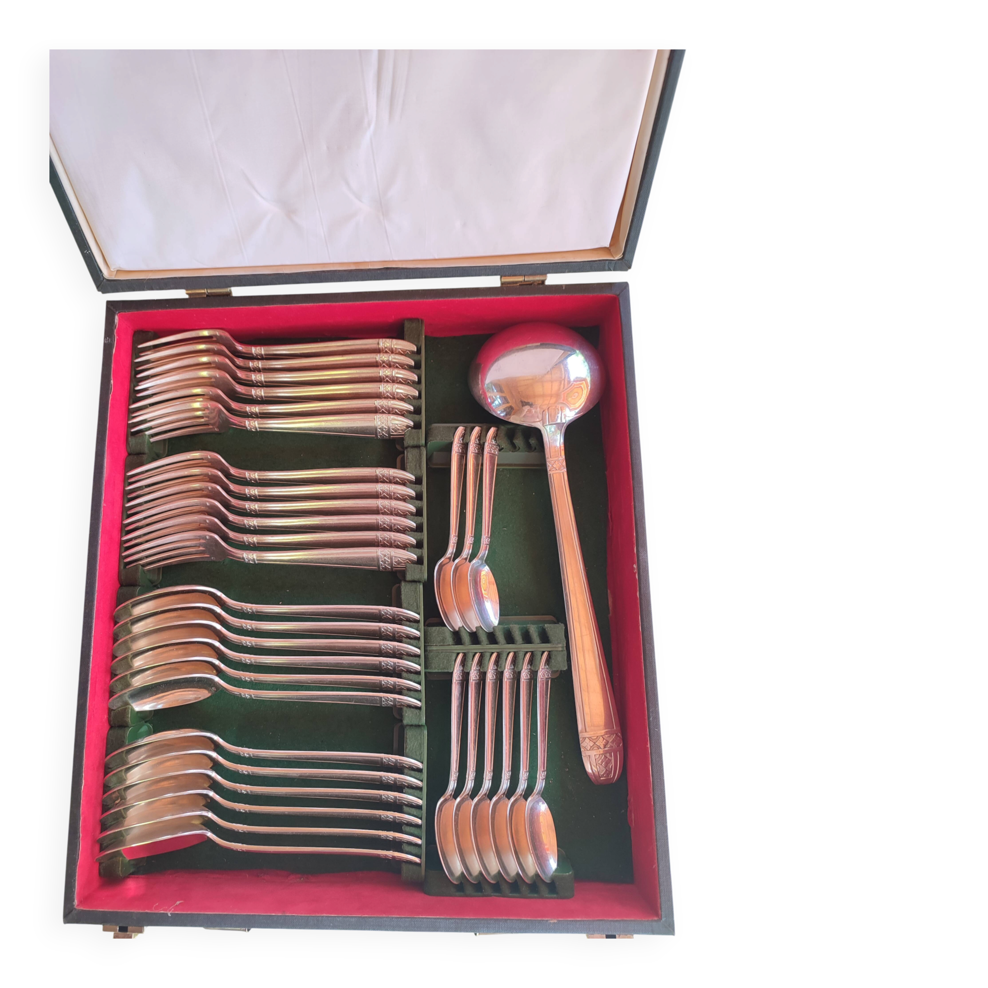 Silver-plated cutlery set - monaco grand prix model with case
