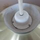 Suspension scandinave aluminium doré années 70