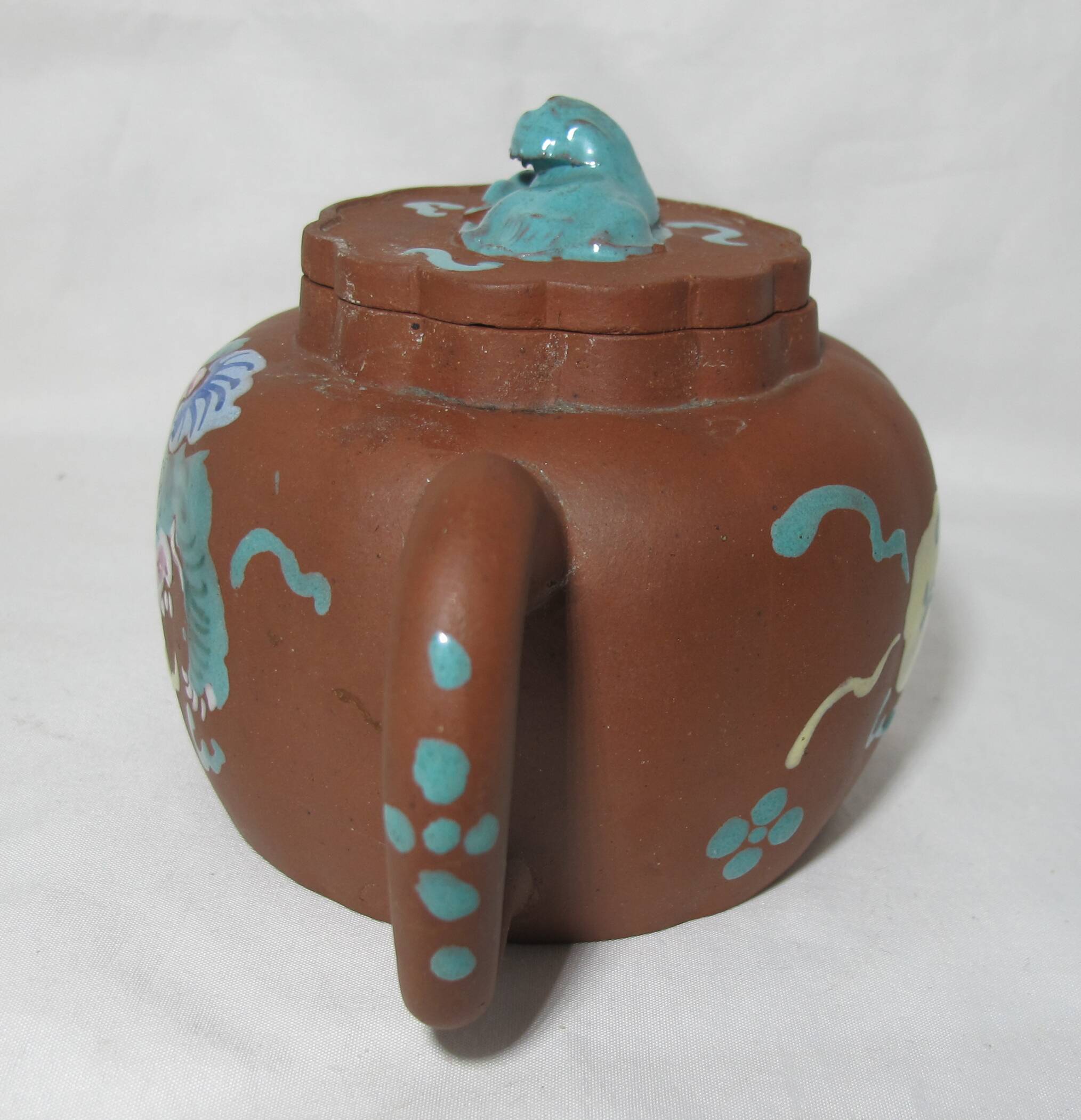 Old small Chinese Yixing terracotta teapot