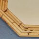 87 x 72 - Large octagonal bamboo wood rattan mirror