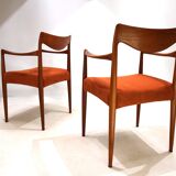 Suite de 2 chaises en teck Gustav Bahus Bambi par Rolf Rastad & Adolf Relling, 196