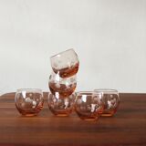 Vintage roly poly glasses 1940 set of 6