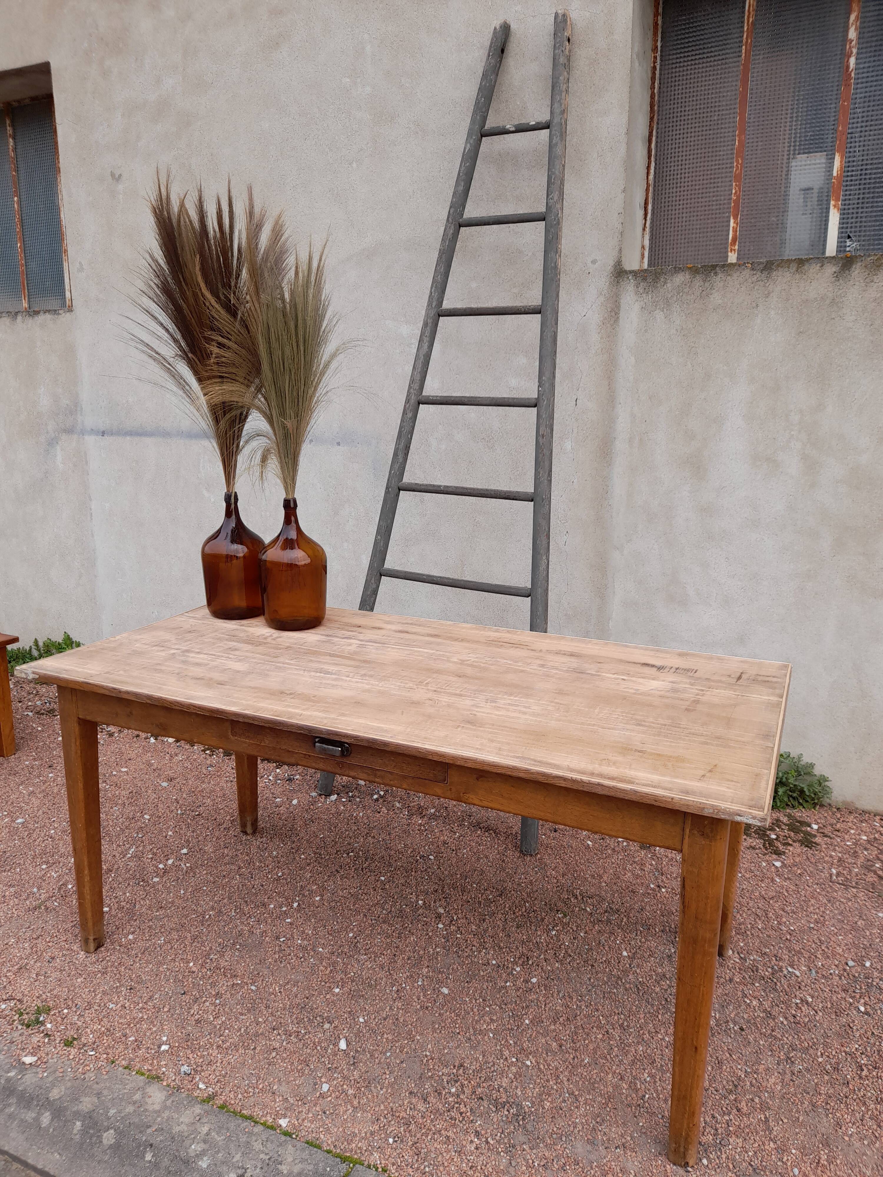 Old oak farm table - 1m62
