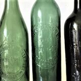 4 bouteilles Brasserie verre vert